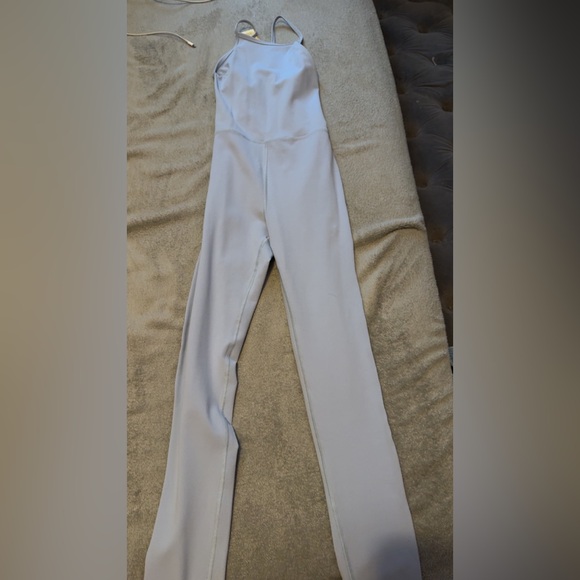 Light Blue Halter Jumpsuit - Picture 3 of 4